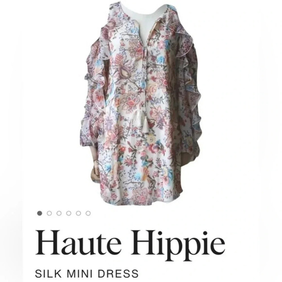 Haute Hippie ALC Boho Floral Pinks Mini Dress NWT - Picture 6 of 16